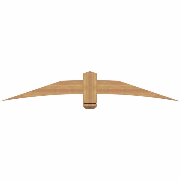 Ekena Millwork Bellingham Timber Gable Bracket, Western Red Cedar, 72"W x 12"H x 3 1/2"D x 5 1/2"F, 4/12 Pitch GBW072X12X0406BEL00SWR - main